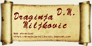 Draginja Miljković vizit kartica
